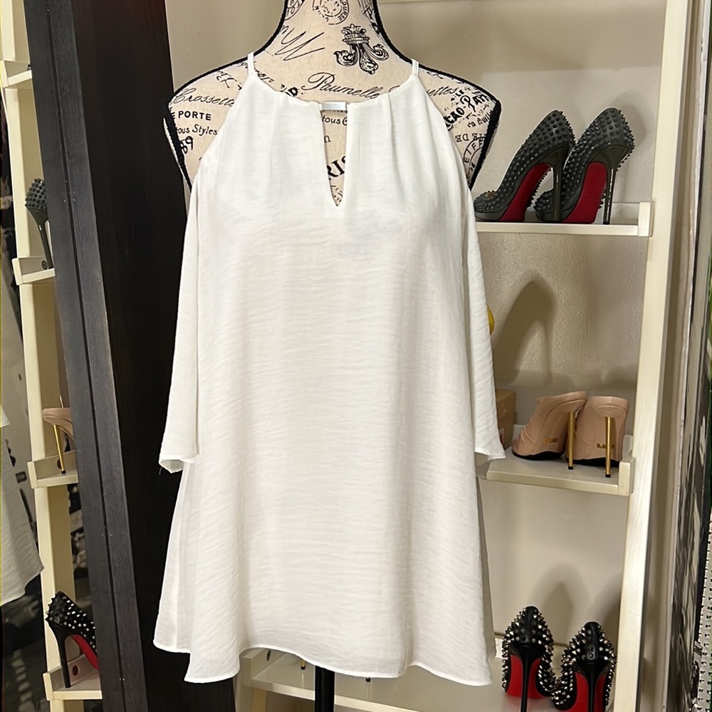 Ellen Tracy Cold Shoulder Blouse - Picture 5 of 14